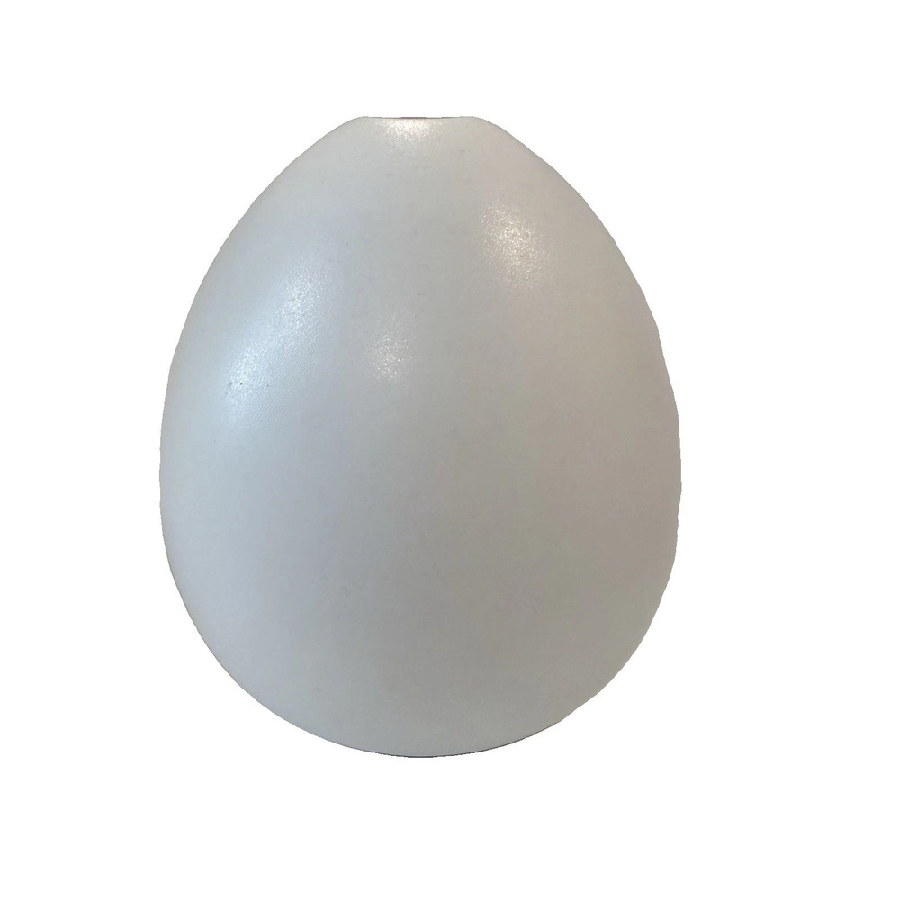 West Elm White Ceramic Egg Bud Vase Modern Minimalist Matte Decor 5in Stem